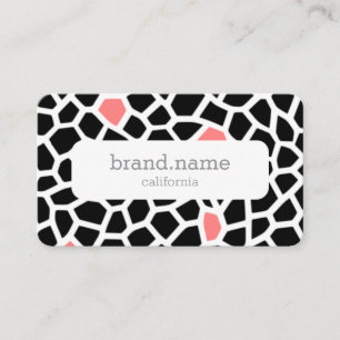 Snake Skin Gray Pink Mosaic Pattern Modern Design Business Card