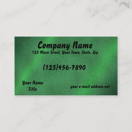 Snake Skin Green Business Card