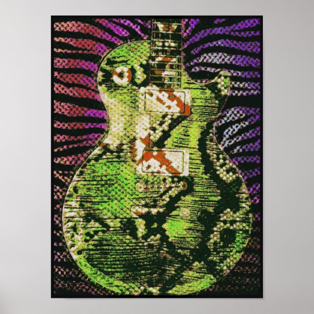 Snake Skin Guitar Poster (Front)