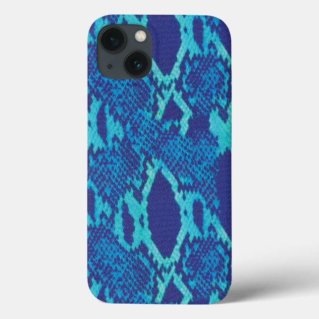 Snake Skin in Blue Design Case-Mate iPhone Case (Back)