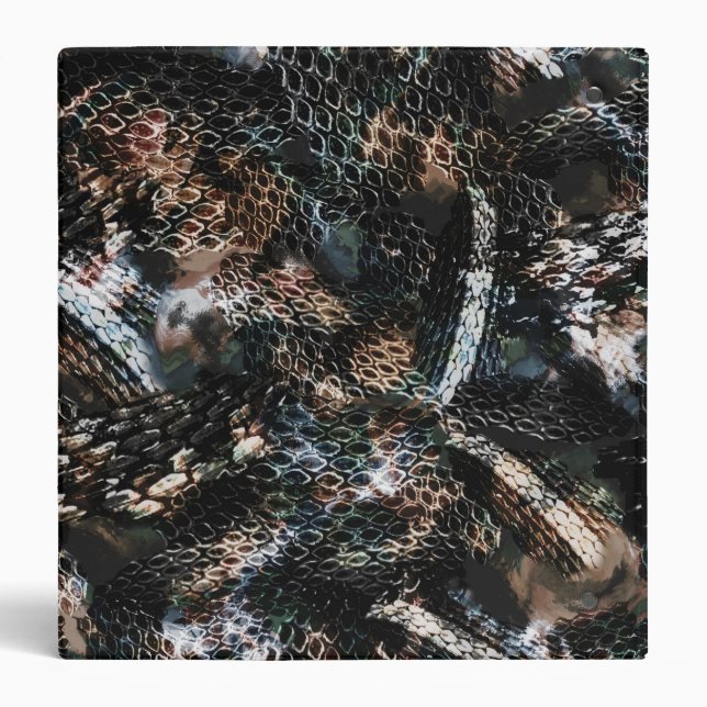 Snake skin , leather 3 ring binder (Back)
