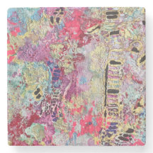 Snake Skin Marble Coasters Bold Vibrant Colorful