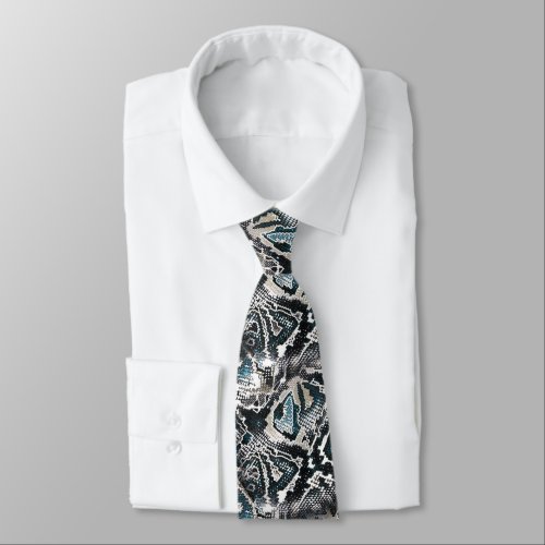 Snake skin  neck tie