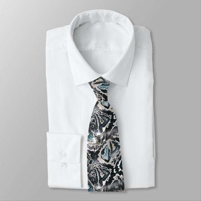 Snake skin  neck tie (Tied)