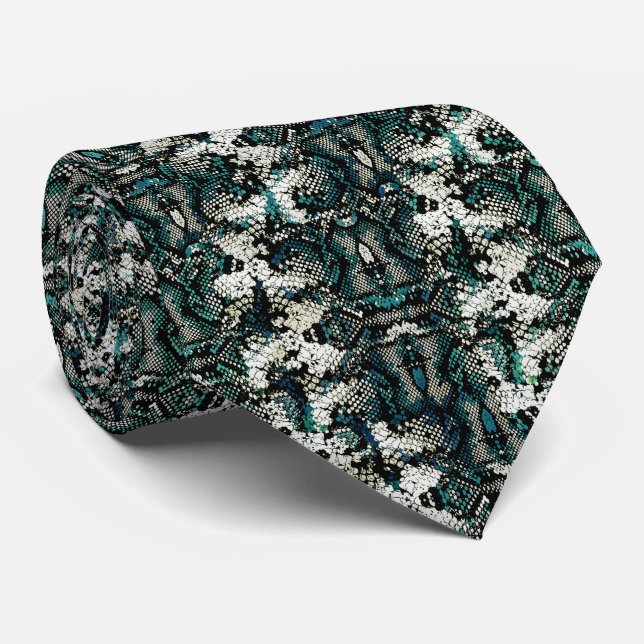 Snake Skin Pattern  Neck Tie (Rolled)