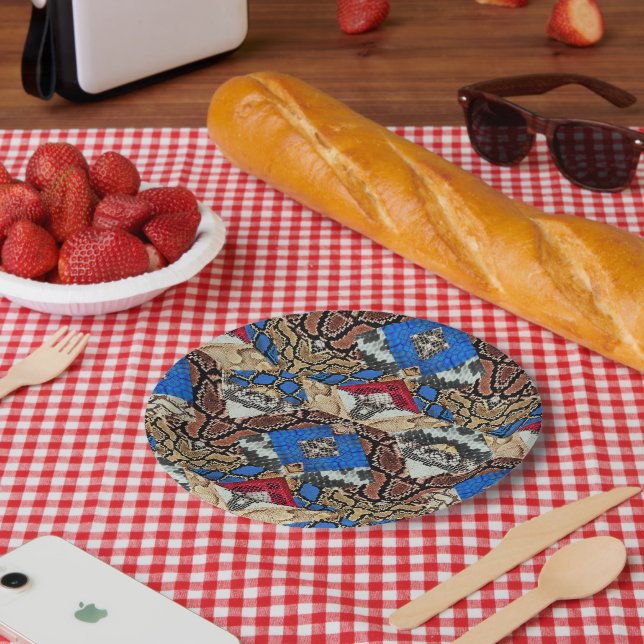 Snake Skin Pattern  Paper Plates (Picnic)