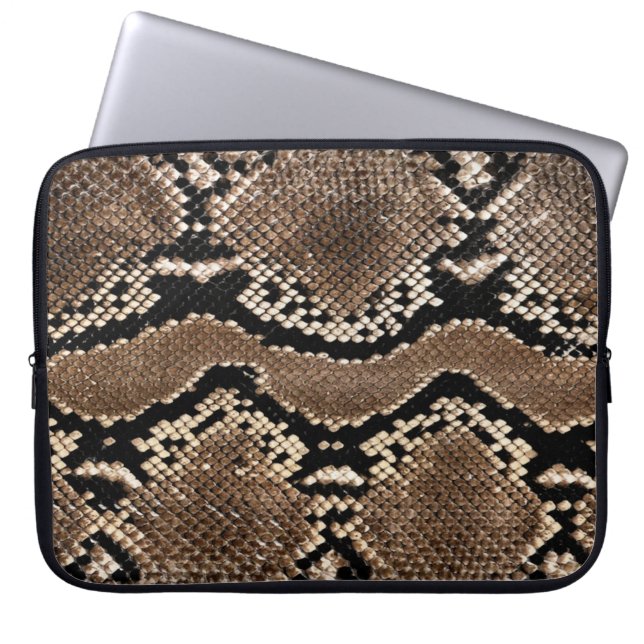 Snake Skin Print Laptop Sleeve (Front)
