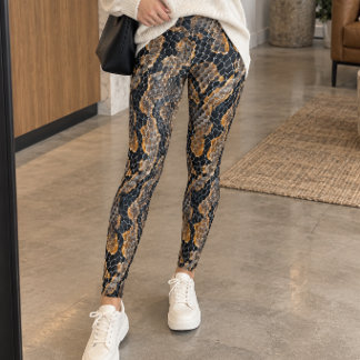 Snake Skin Print Leggings