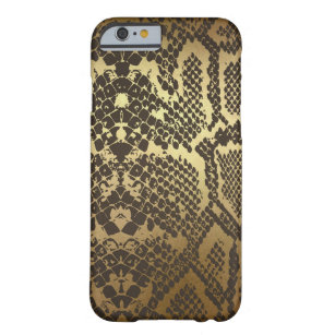 Snake Skin Print Modern Glam Gold Barely There iPhone 6 Case