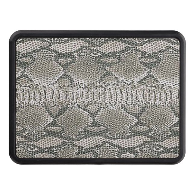 Snake Skin Print Pattern Trailer Hitch Cover (Front)