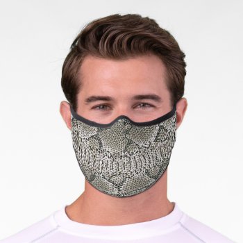 Snake Skin Print Premium Face Mask by atteestude at Zazzle