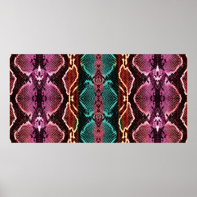 Snake skin print. snake Pattern. Animal print. Col Poster (Front)