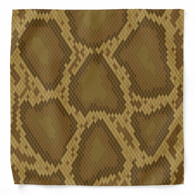 Snake skin, reptile pattern bandana (Front)
