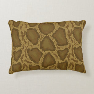Snake skin, reptile pattern decorative pillow