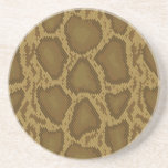 Snake skin, reptile pattern drink coaster