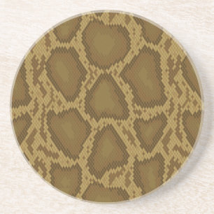 Snake skin, reptile pattern drink coaster