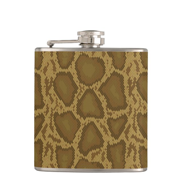 Snake skin, reptile pattern flask (Front)