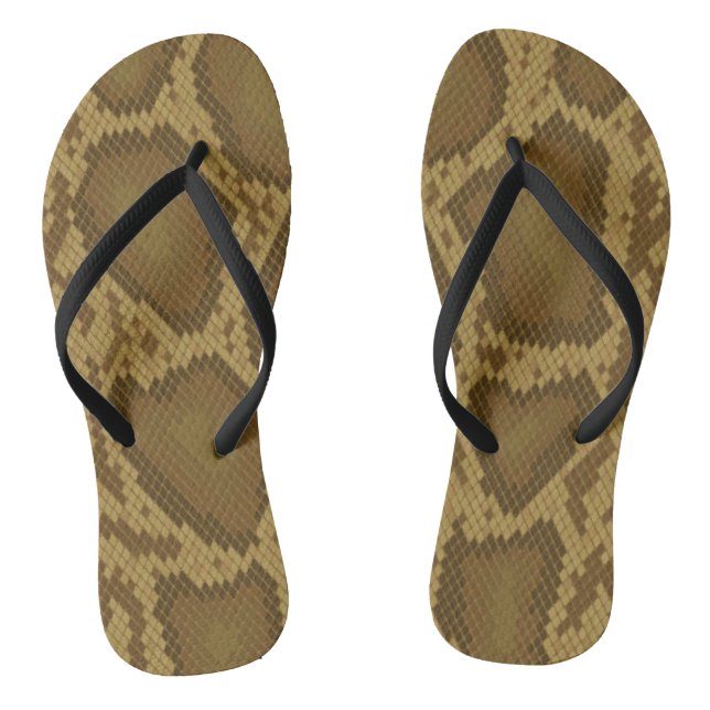 Snake skin, reptile pattern flip flops (Footbed)