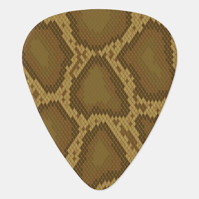 Snake skin, reptile pattern guitar pick (Front)