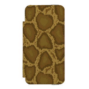 Snake skin, reptile pattern wallet case for iPhone SE/5/5s