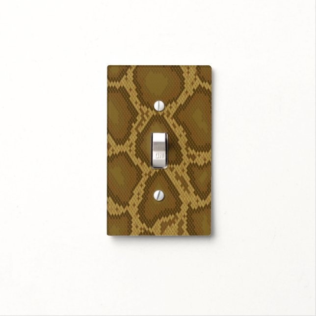 Snake skin, reptile pattern light switch cover (In Situ)