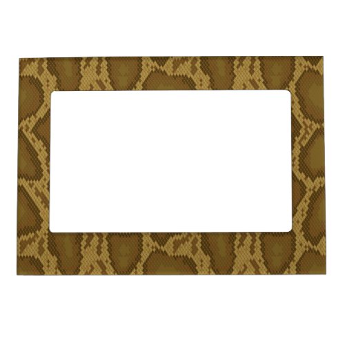Snake skin reptile pattern magnetic picture frame