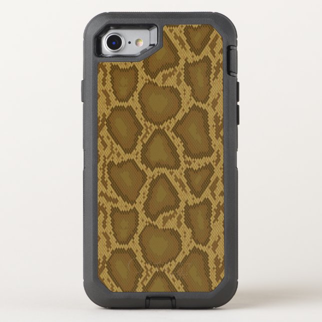 Snake skin, reptile pattern otterbox iPhone case (Back)