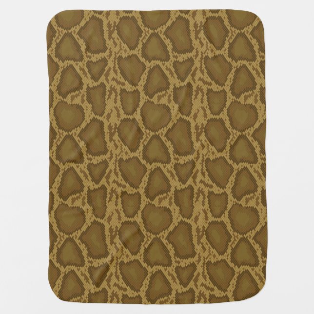Snake skin, reptile pattern swaddle blanket (Front)