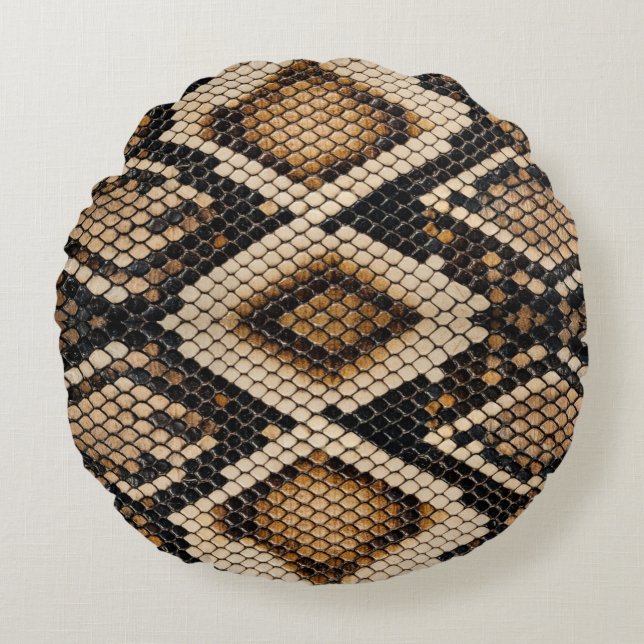 Snake Skin Round Pillow (Front)