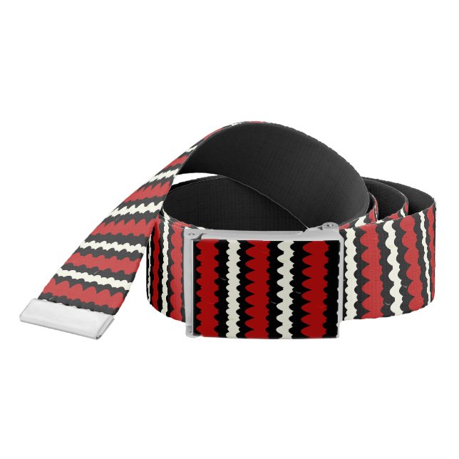 Snake Skin, Scarlet Kingsnake Striped Belt (Snake)