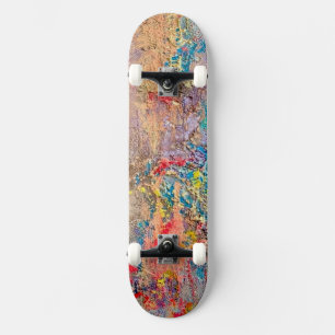 Snake Skin Skateboard Vibrant Colorful Luxury