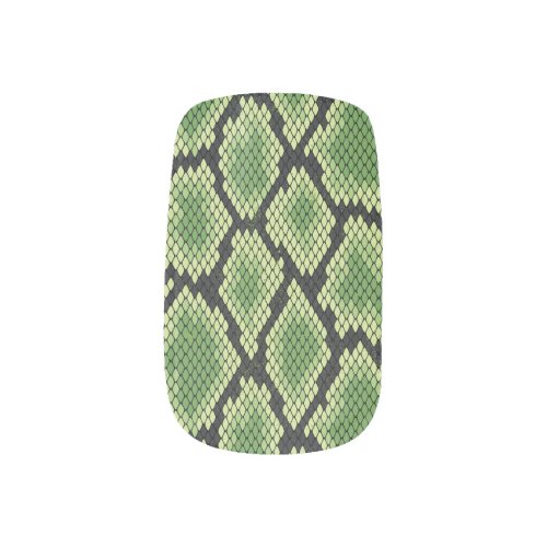 Snake skin snake pattern desert pattern minx nail art