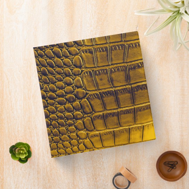 Snake Skin Texture Animal Leather Pattern 3 Ring Binder (In Situ)