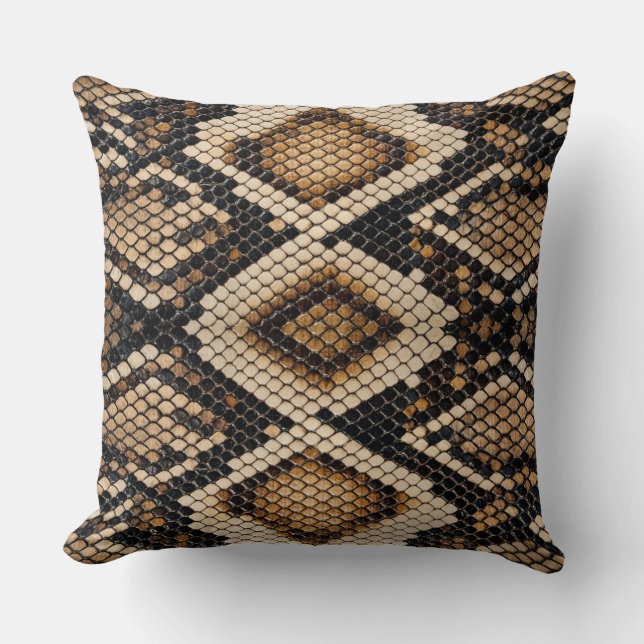 Snake Skin  Throw Pillow (Front)