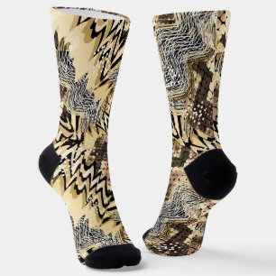 Snake skin, tiger . socks