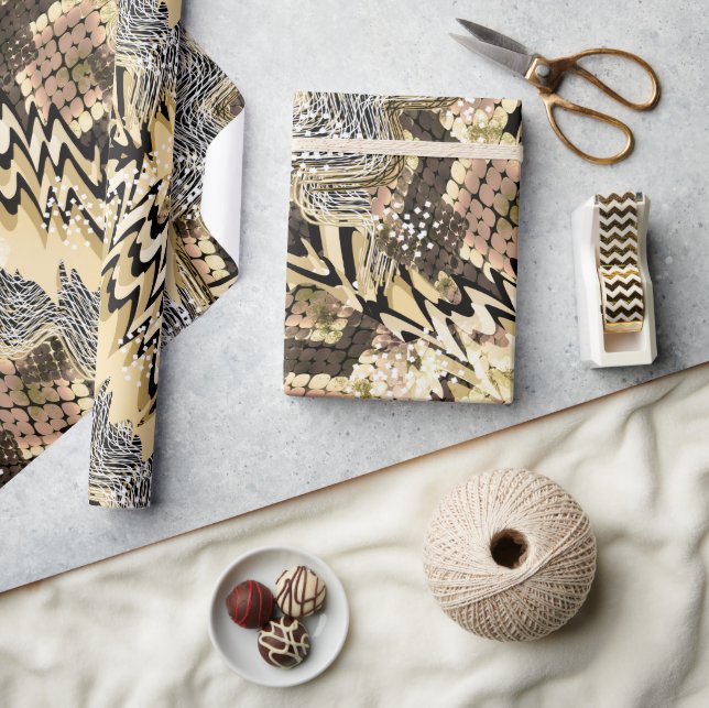 Snake skin, tiger wrapping paper (Crafts)