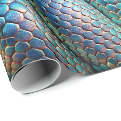 Snake skin violet and blue ombre wrapping paper