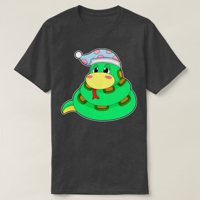 Snake Sleeping Night cap T-Shirt (Design Front)