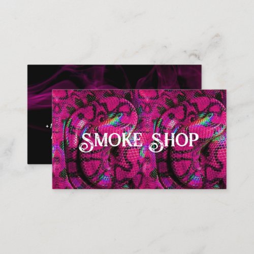 Snake Smoke Shop Business Card