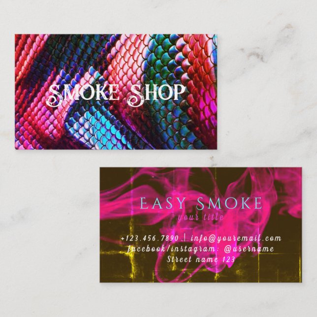 Snake Smoke Shop Business Card (Front/Back)