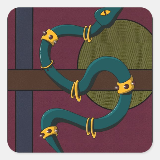 Snake Square Sticker (Front)