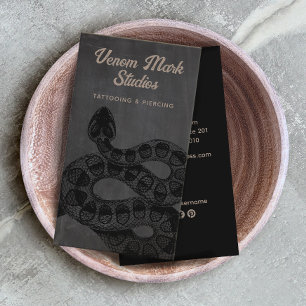 Snake Tattoo Artist Piercing Studio Business Card