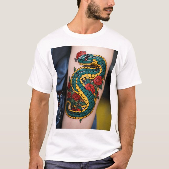 "Snake Tattoo Hand T-shirt  (Front)