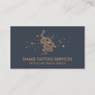 Snake Tattoo Trendy Business Card
