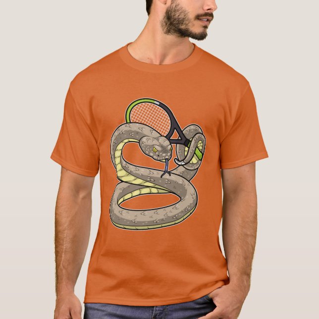 Snake Tennis Tennis racket T-Shirt (Front)