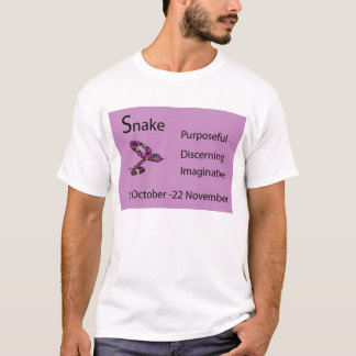 Snake Totem American Aboriginal Horoscope T-Shirt