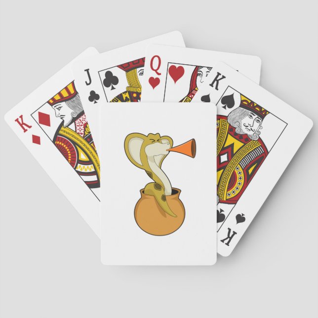 Snake Trumpet Music Poker Cards (Back)