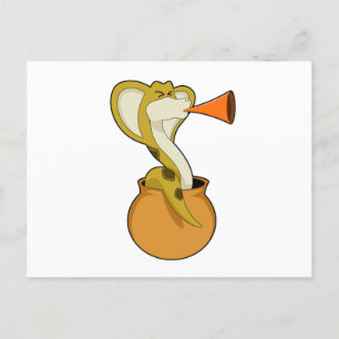 Snake Trumpet Music Postcard