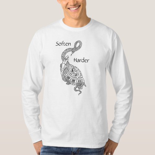 Snake  Turtle Soften Harder design T_Shirt