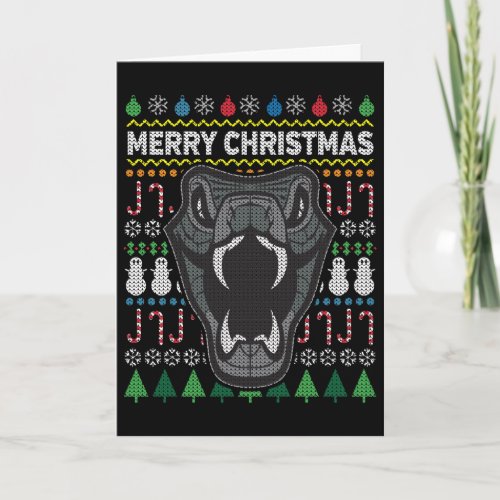 Snake Ugly Christmas Sweater Wildlife Series Holiday Card